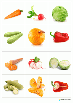 скачать лото овощи и фрукты