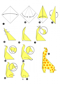 оригами жираф