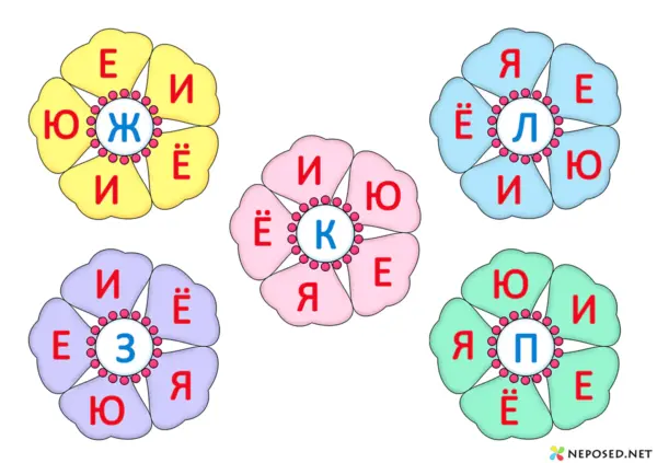 задания по чтению слогов цветы