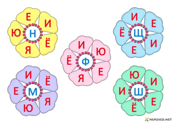 задания по чтению слогов цветы