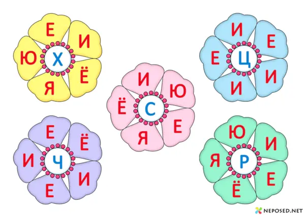 задания по чтению слогов цветы