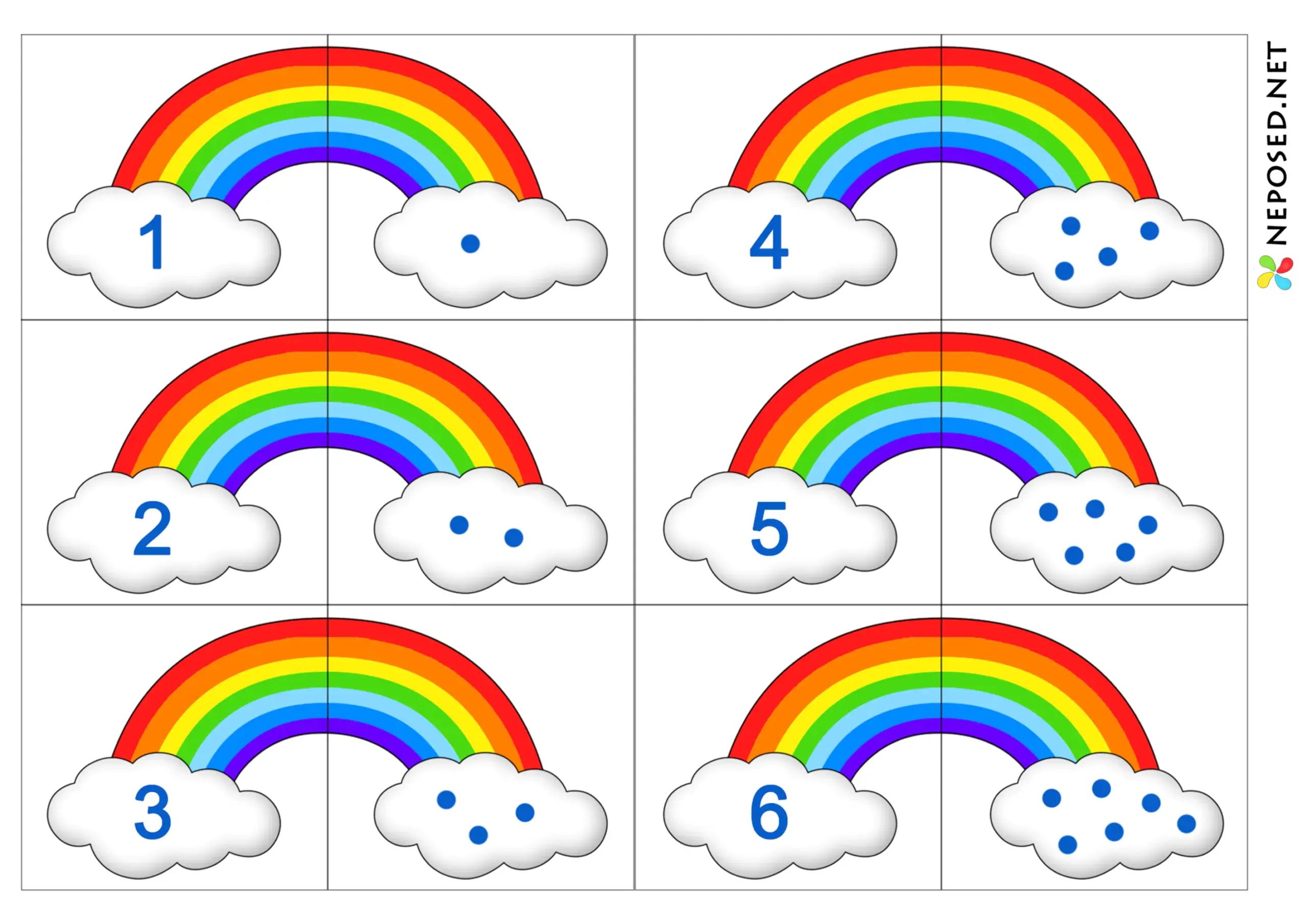 лото радуга для обучения сложению и вычитанию