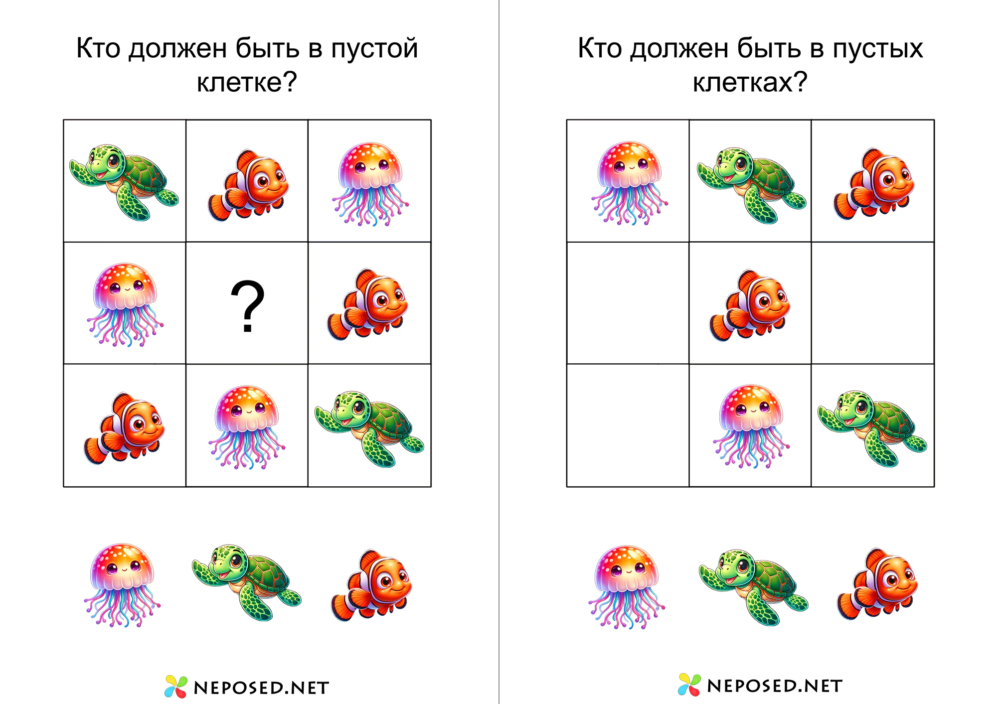 тематическое занятие морские обитатели