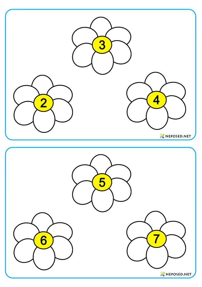 Шаблоны для счёта Цветы