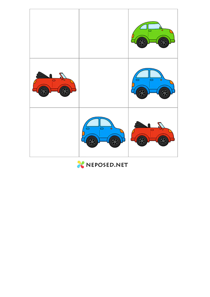 игра головоломка судоку с машинками скачать и распечатать